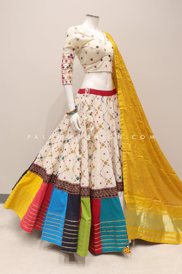 Designer Multicolor Navratri Chaniya Choli with 15 Meter Flair