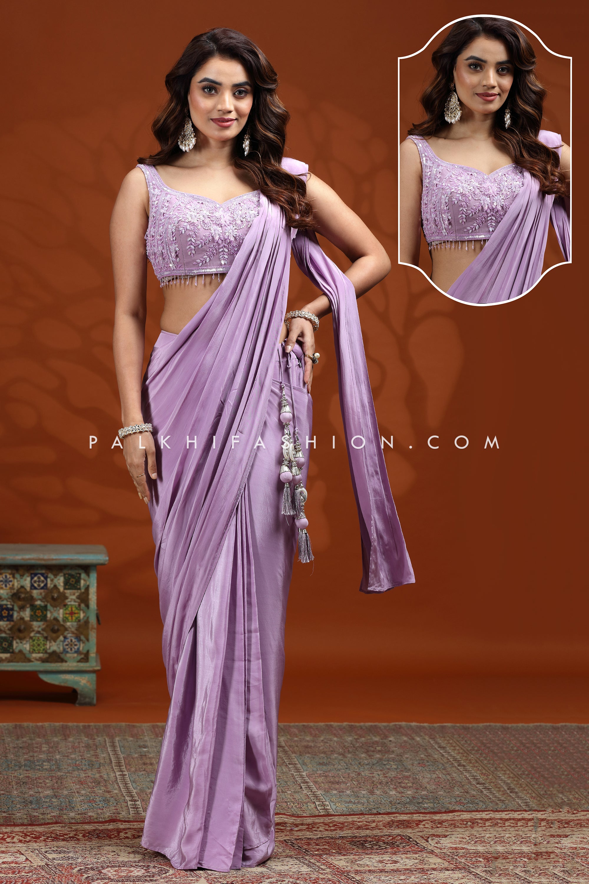 Indian/ Pakistani Classic Designer Saree/Sari - high quality Ready to Wear