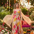 Floral Fiesta – Tropical Floral Indo Western Palazzo Set | Palkhi Fashion
