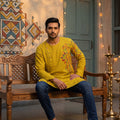 Garba Ready | Mustard Appealing Embroidered Kurta | Palkhi Fashion