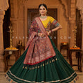 Green Patola Dupatta Chaniya Choli with Vintage Border Work – Palkhi Fashion - Palkhi Fashion