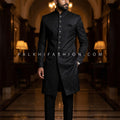 Refined Luxe - Timeless Indo Western Set with Jacquard Texture – Palkhi Fashion