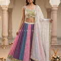 Moonlit Garba Luxe – Multicolor Leheriya Navratri Chaniya Choli | Palkhi Fashion