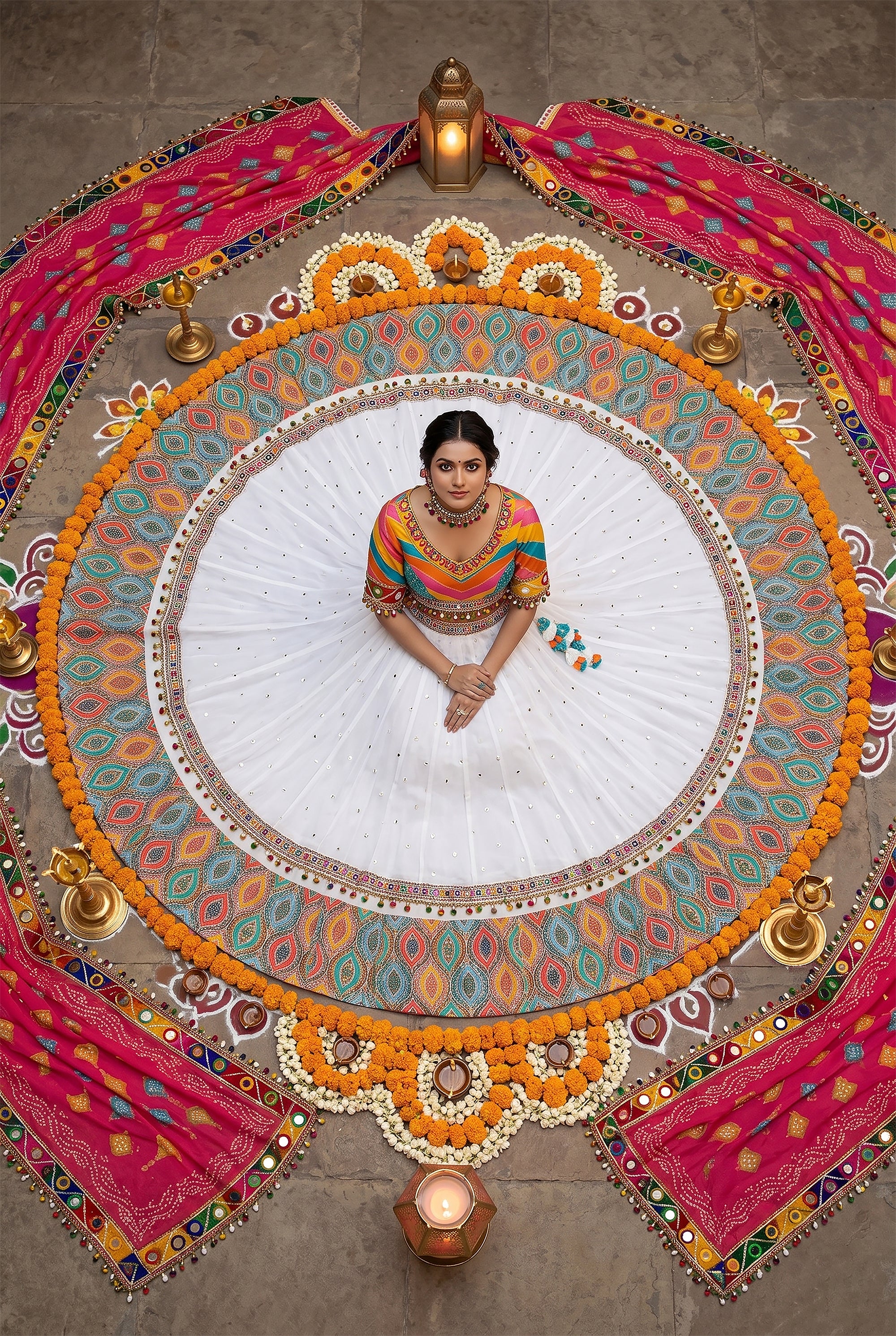 Color Carnival – Designer Multicolor Navratri Chaniya Choli with Stunning Dupatta | Palkhi Fashion