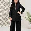 Playful Elegance | Black Girls Co Ord Sets with Multi-Color Embellishments | Palkhi Fashion