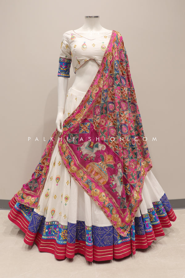 Lavish White/Multi Color Designer Navratri Chaniya Choli