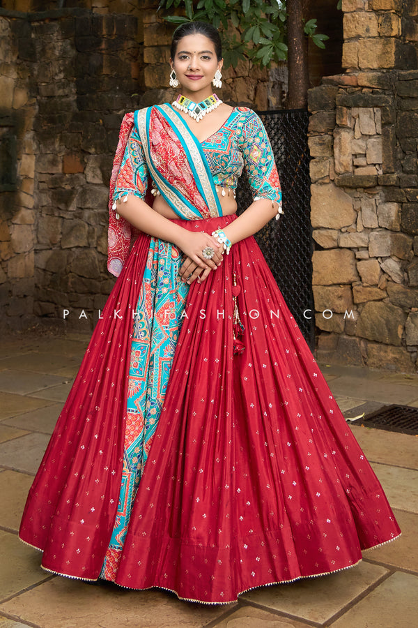 Luxurious Soft Silk Designer Chaniya Choli with Sequin & Embroidery