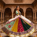 Royal Garba Muse – Artisan Patchwork Chaniya Choli with Mirror Work | Palkhi Fashion