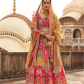 Traditional Hand Embellished Patola Silk Lehenga Set | Palkhi Fashion