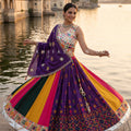 Gujarati Elegance – Multicolor Navratri Chaniya Choli with Mirror Work Blouse | Palkhi Fashion