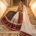 Paneled Multicolor Cotton Chaniya Choli Mirror Work | Palkhi Fashion