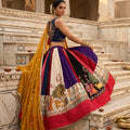 Multicolor Paneled Silk Navratri Chaniya Choli | Palkhi Fashion
