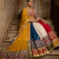 Festive Radiance | Multi-Color Patola Print Navratri Lehenga Choli with Mirror & Embroidery Work | Palkhi Fashion