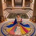 Royal Rangotsav – Multicolor Handcrafted Designer Chaniya Choli with Mirror Embellishments