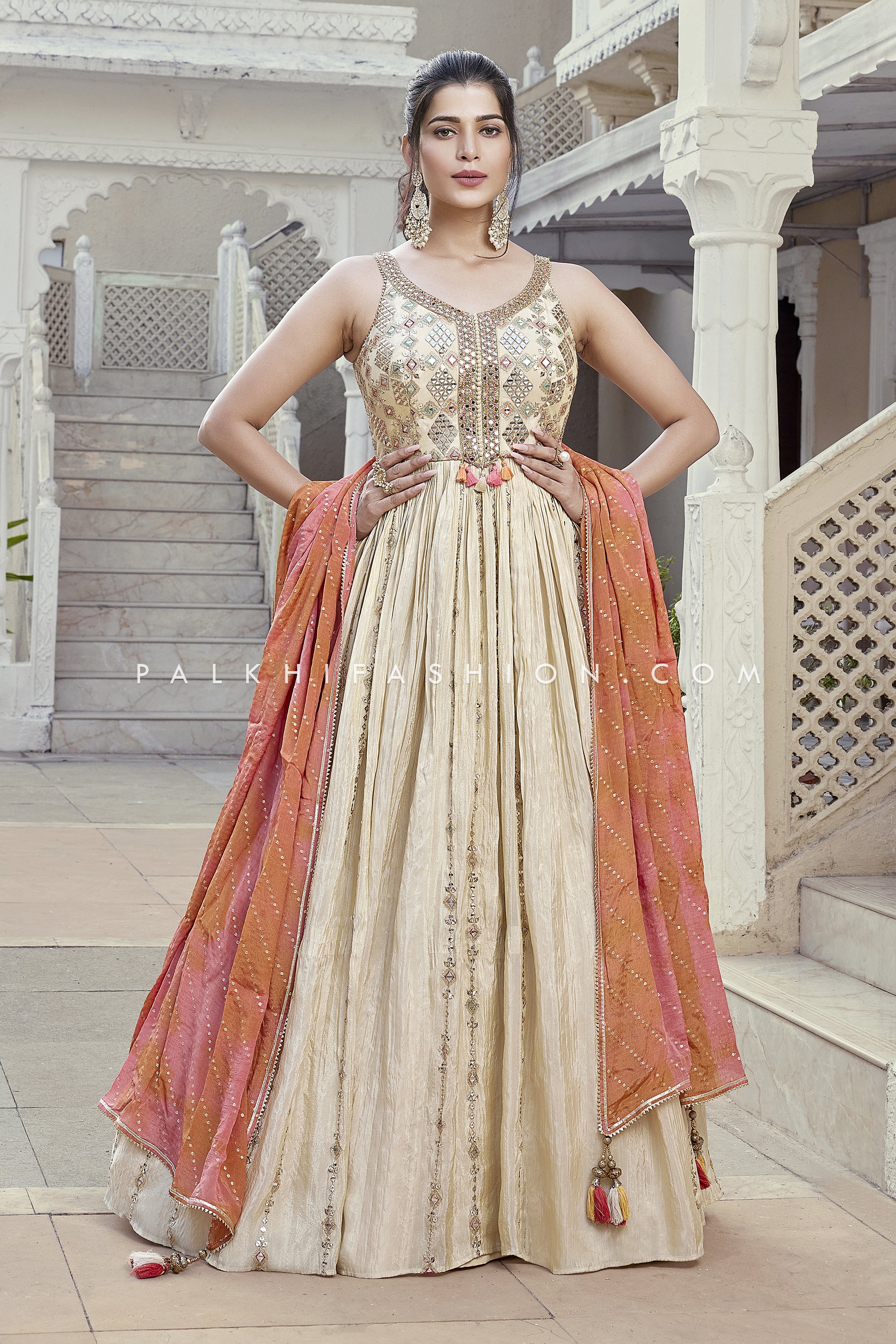 South Indian Traditional Wear Ethnic Glamorous Women Gown Anarkali Frock  Suit | eBay