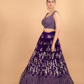 Palatial Purple: Embroidered Lehenga Choli with Attractive Designs