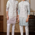 Pastel Ombre Luxe – Designer Kurta with Embroidered Jacket Set – Palkhi Fashion