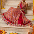 Festive Radiance | Multi-Color Patola Print Cotton Chaniya Choli with Mirror Work | Palkhi Fashion