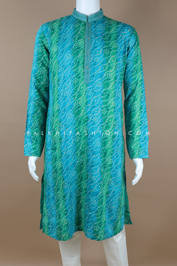 Pure Bandhani Kurta Pajama with Appealing Color & Design