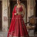 Royal Rani Radiance – Rani Pink Bandhani Lehenga with Handcrafted Mirror & Kundan Work | Palkhi Fashion