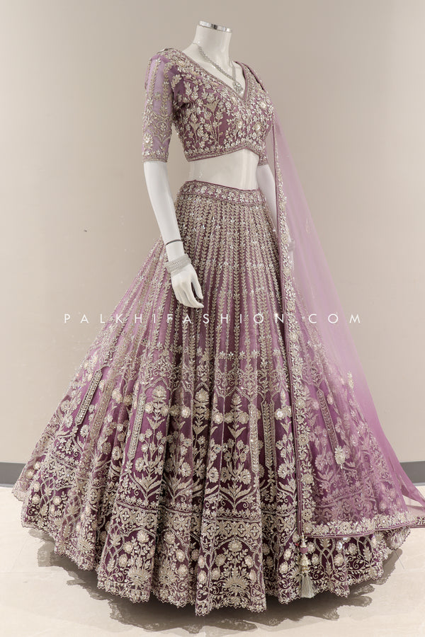 Royal Grandeur: Premium lilac/Purple Designer Lehenga Choli