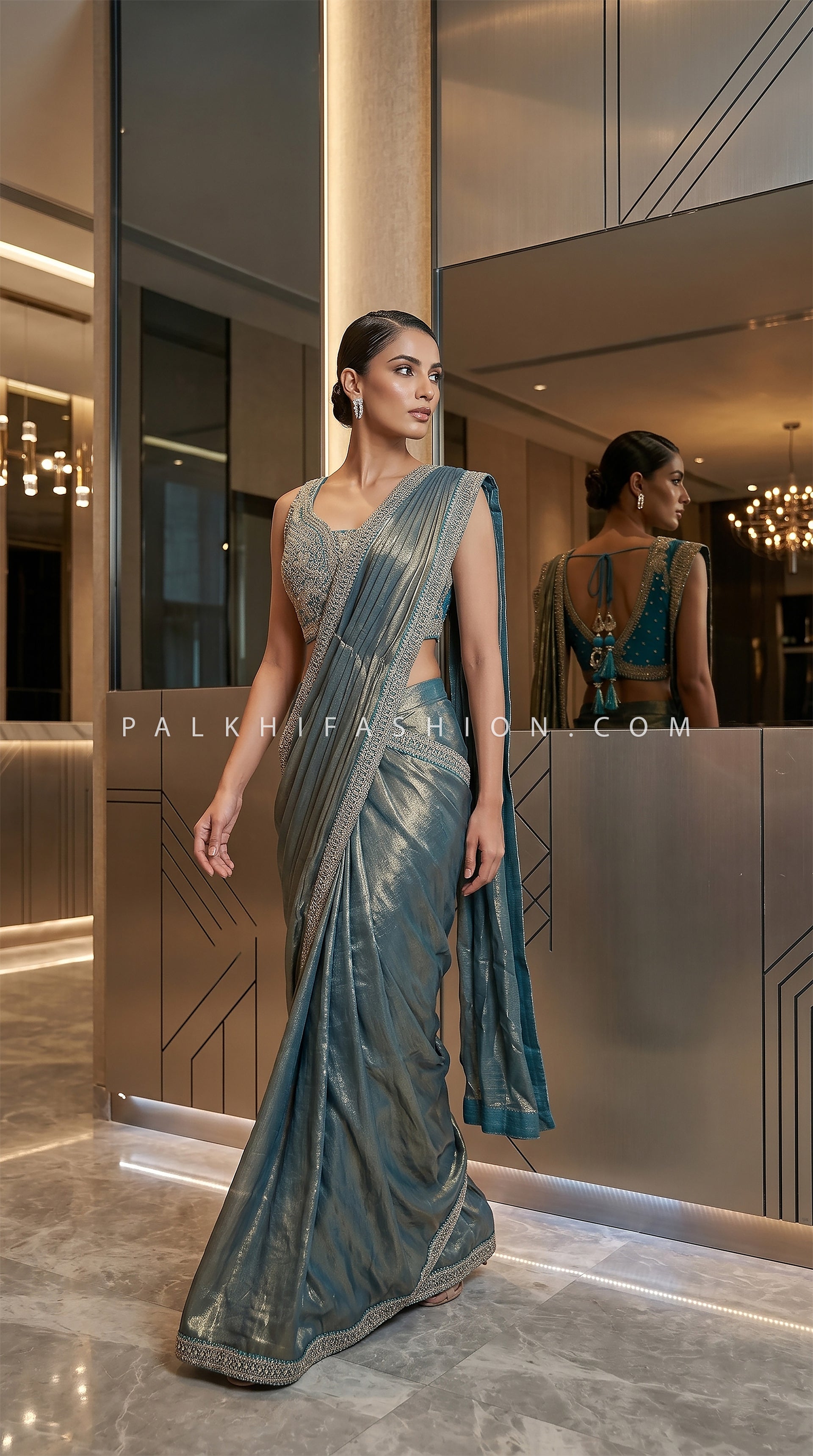 gold or silver with teal dress Ulla Johnson | Women's Persephone Pleated Cami Wedding Guest Gown in Gold Satin Sleeveless Maxi Dress main image 1