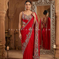 Ruby Birdsong | Fusion Designer Saree | Palkhi Fashion