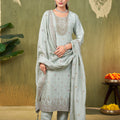 Serene Beauty | Sage Green Embroidered Kurti Set | Palkhi Fashion