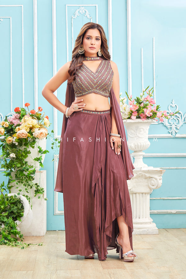 Stylish Indo-Western Set with Intricate Work