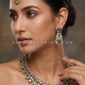 Exquisite Kundan-Inspired Multi-Tiered Necklace Set with Maang Tikka