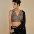 The Majestic Edit: Indian Designer Black Lehenga Choli with Handwork