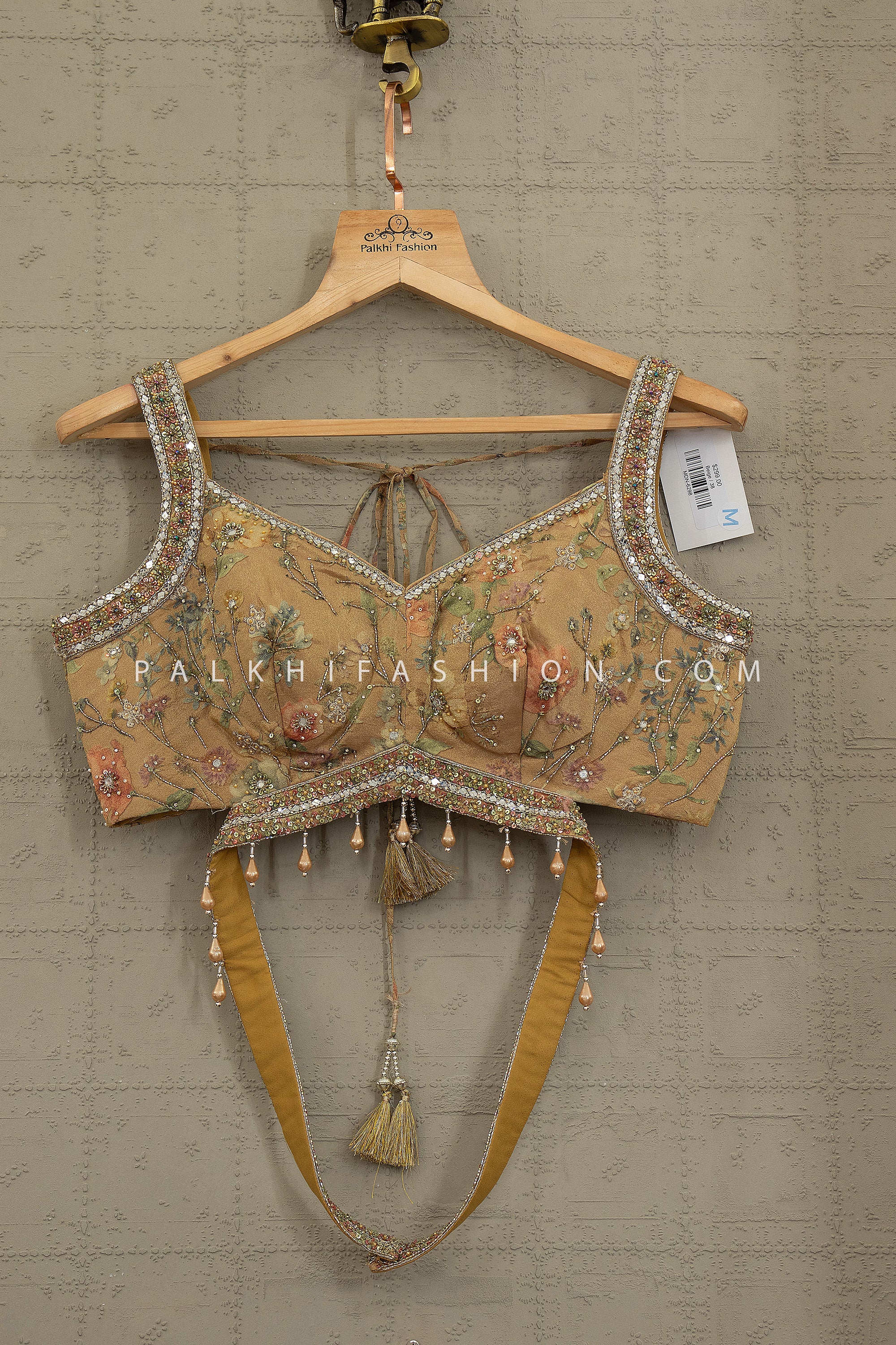 Whispered Garden Glow – Designer Printed Lehenga with Handwork blouse – Palkhi Fashion