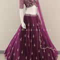 Wine and Shine: A Regal Designer Lehenga Choli