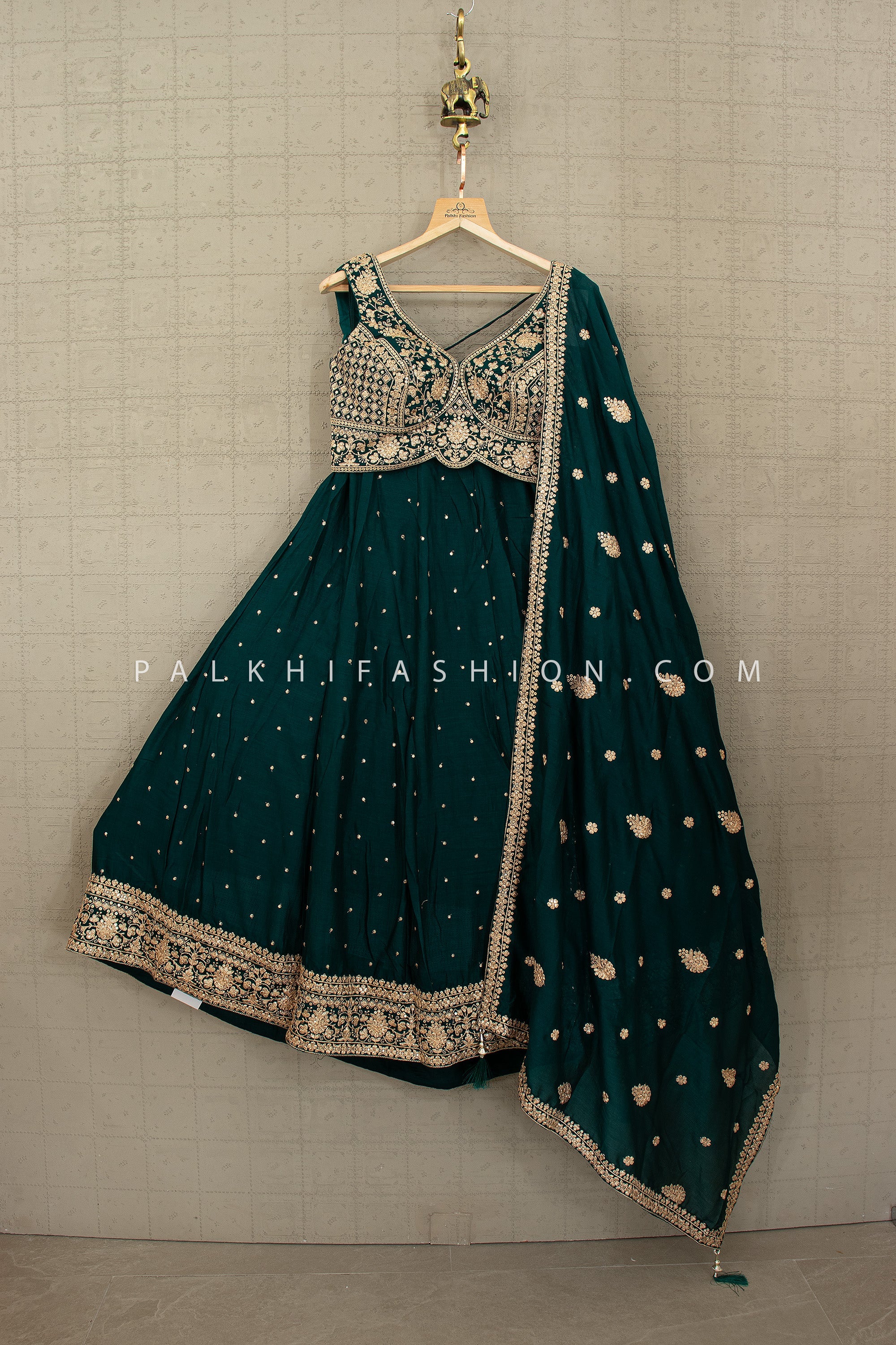 A Timeless Lehenga Choli Set with Elegant Embroidery | Palkhi Fashion Houston