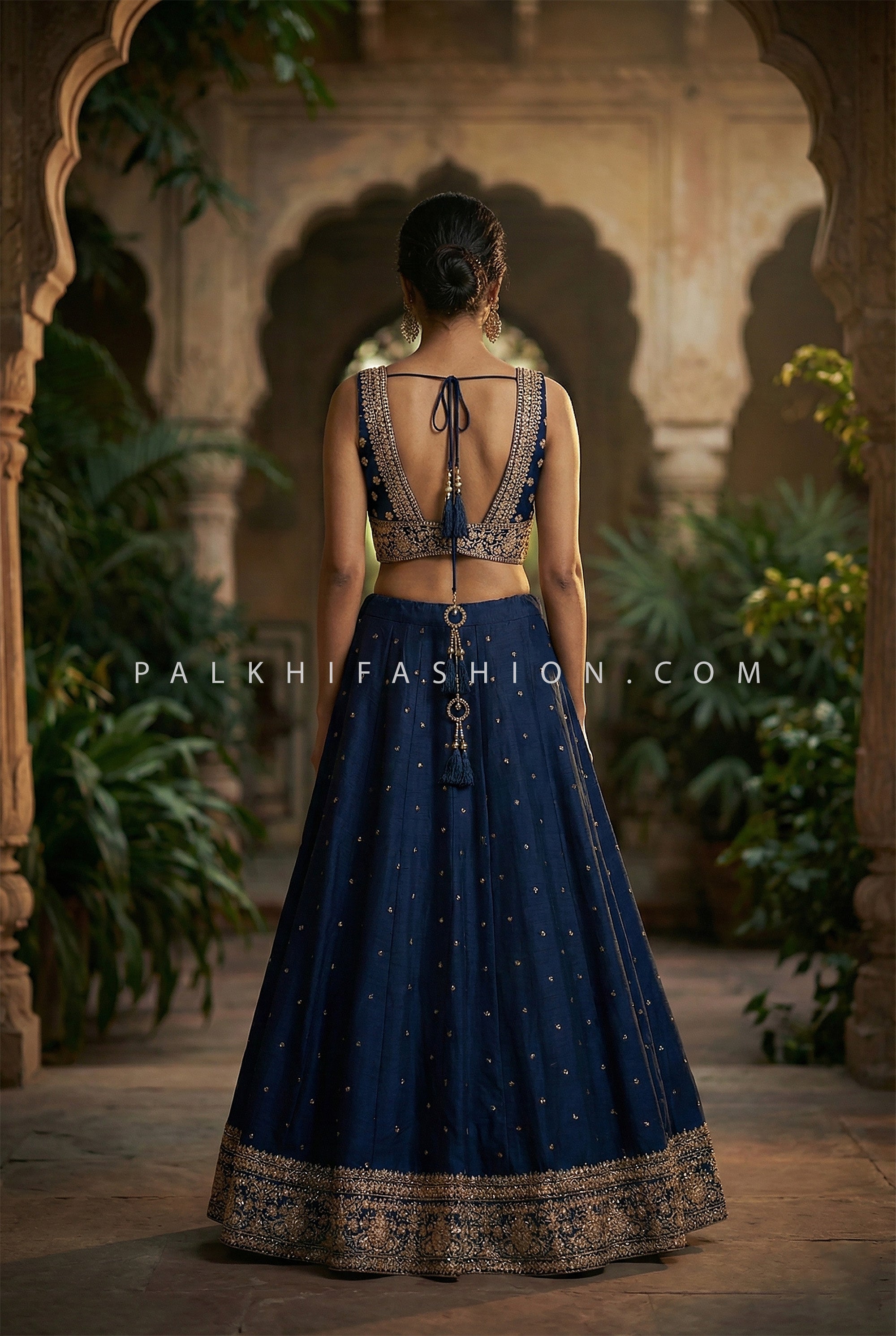 A Timeless Lehenga Choli Set with Elegant Embroidery | Palkhi Fashion Houston