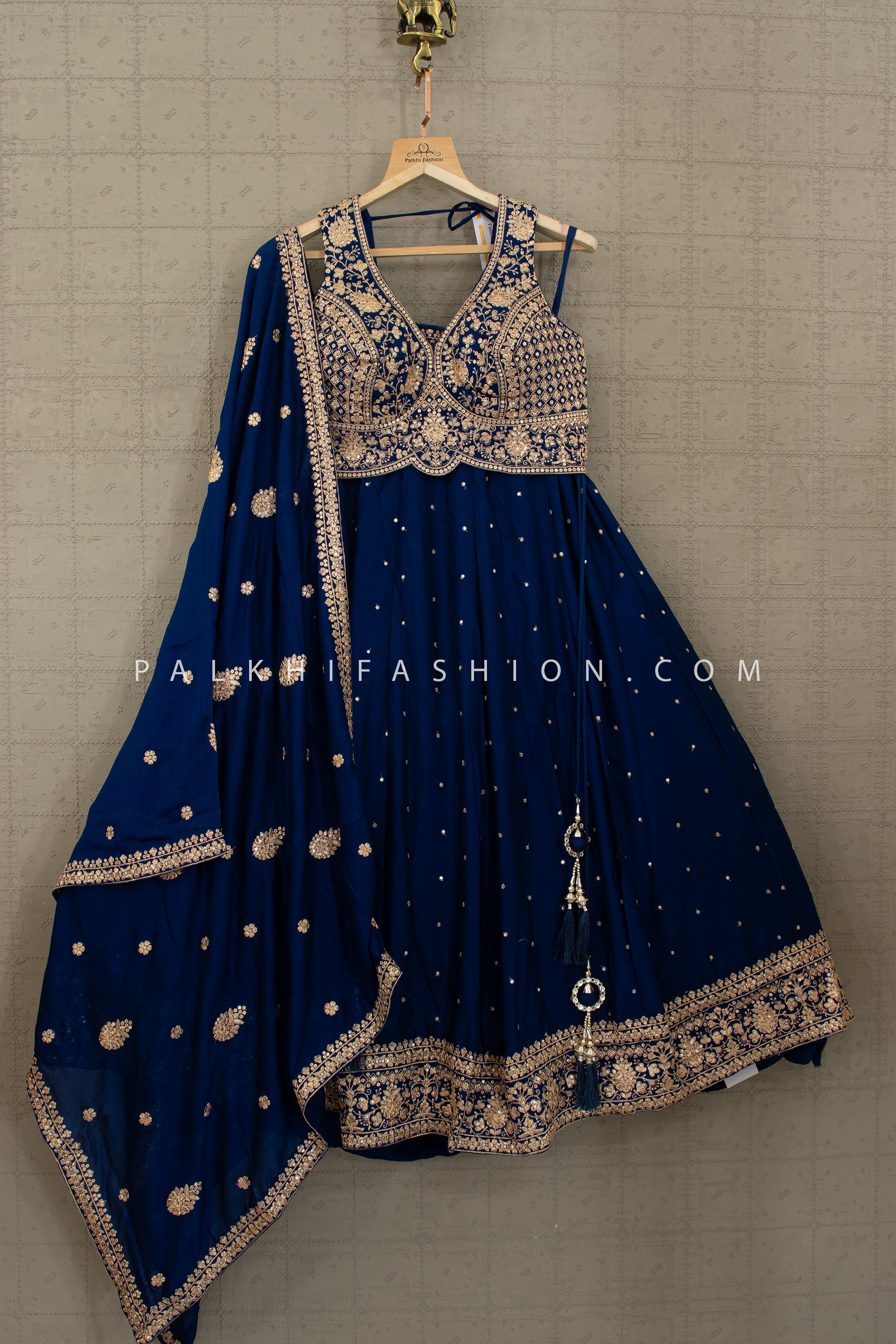 A Timeless Lehenga Choli Set with Elegant Embroidery | Palkhi Fashion Houston