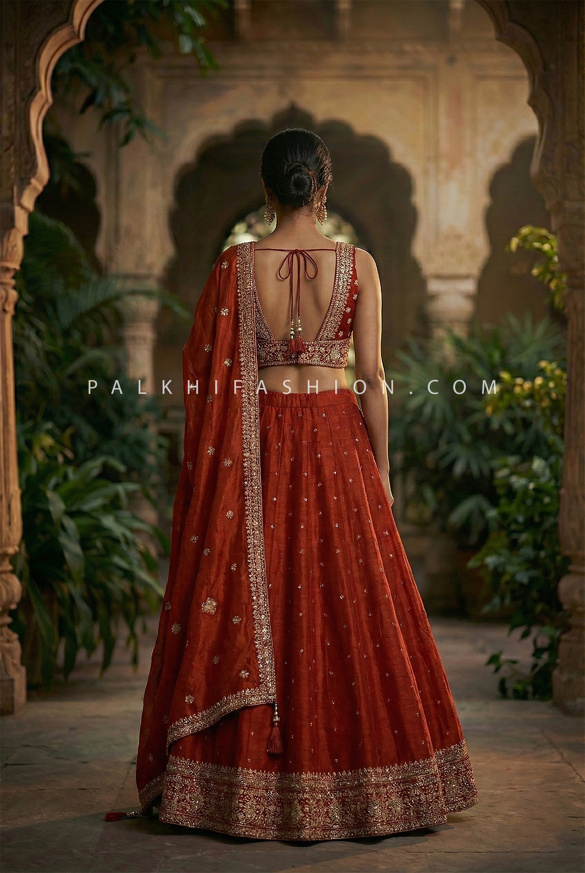 A Timeless Lehenga Choli Set with Elegant Embroidery | Palkhi Fashion Houston