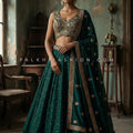 A Timeless Lehenga Choli Set with Elegant Embroidery | Palkhi Fashion Houston