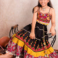 Black Cotton Chaniya Choli for Girls with Handcrafted Embroidery – Palkhi Fashion