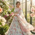Blush Garden —Powder Blue Handwork Designer Lehenga Choli | Palkhi Fashion
