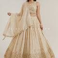 Champagne Color Lehenga Choli with Embroidery & Bead Work – Palkhi Fashion
