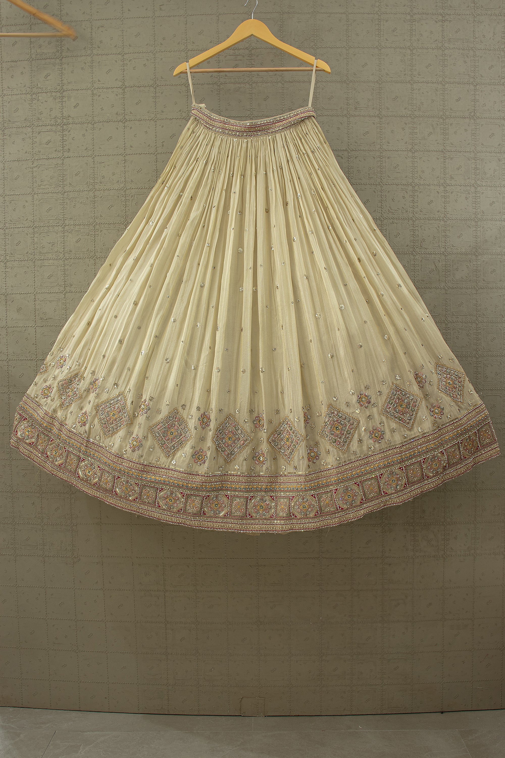 Champagne Dream: Multicolor Handwork Lehenga Choli – Palkhi Fashion Houston