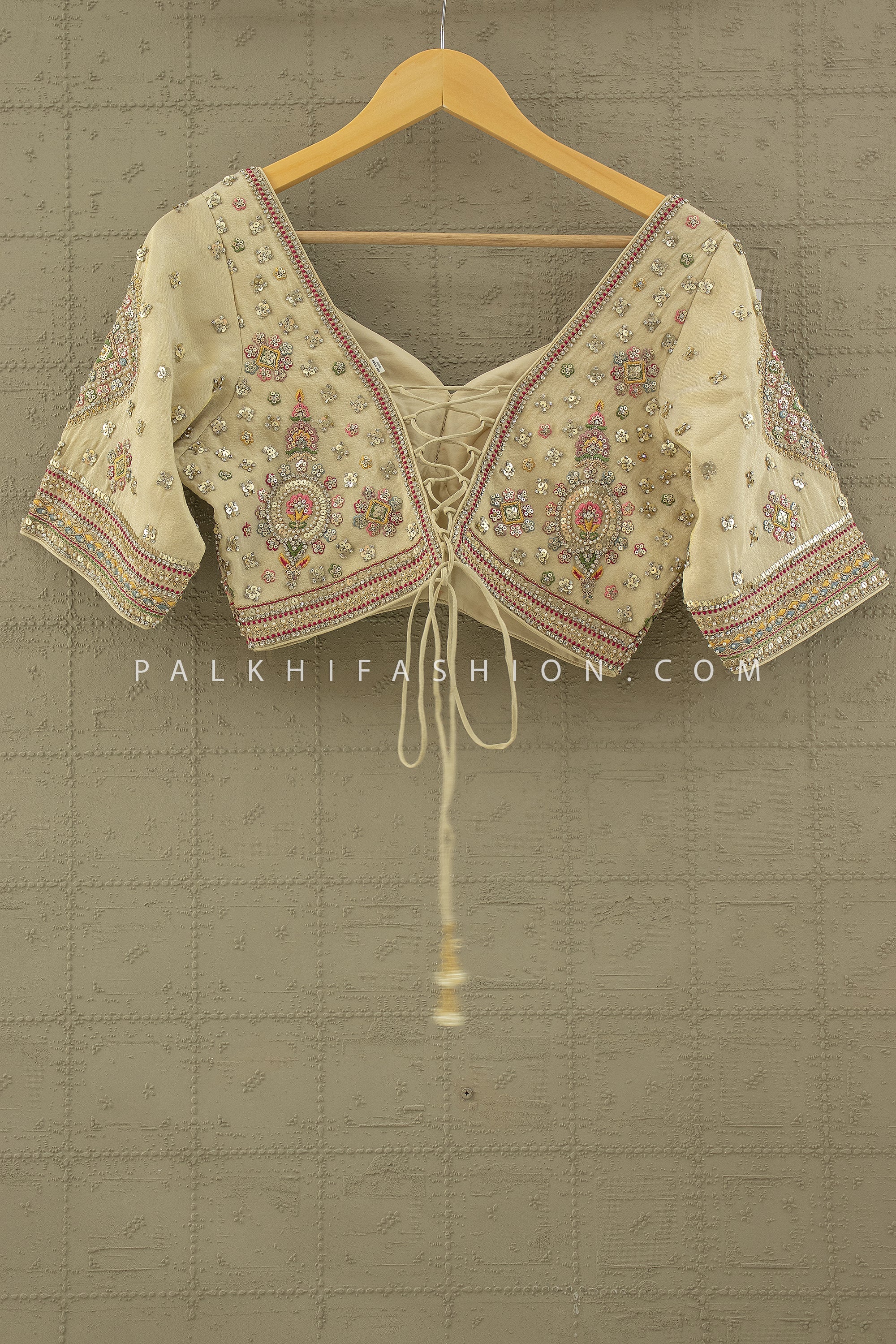 Champagne Dream: Multicolor Handwork Lehenga Choli – Palkhi Fashion Houston