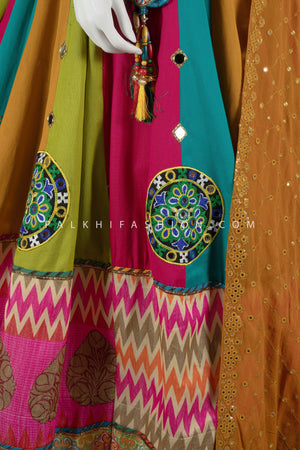 Color Crush: Vibrant Designer Chaniya Choli with Jacket & Halter Blouse – Palkhi Fashion