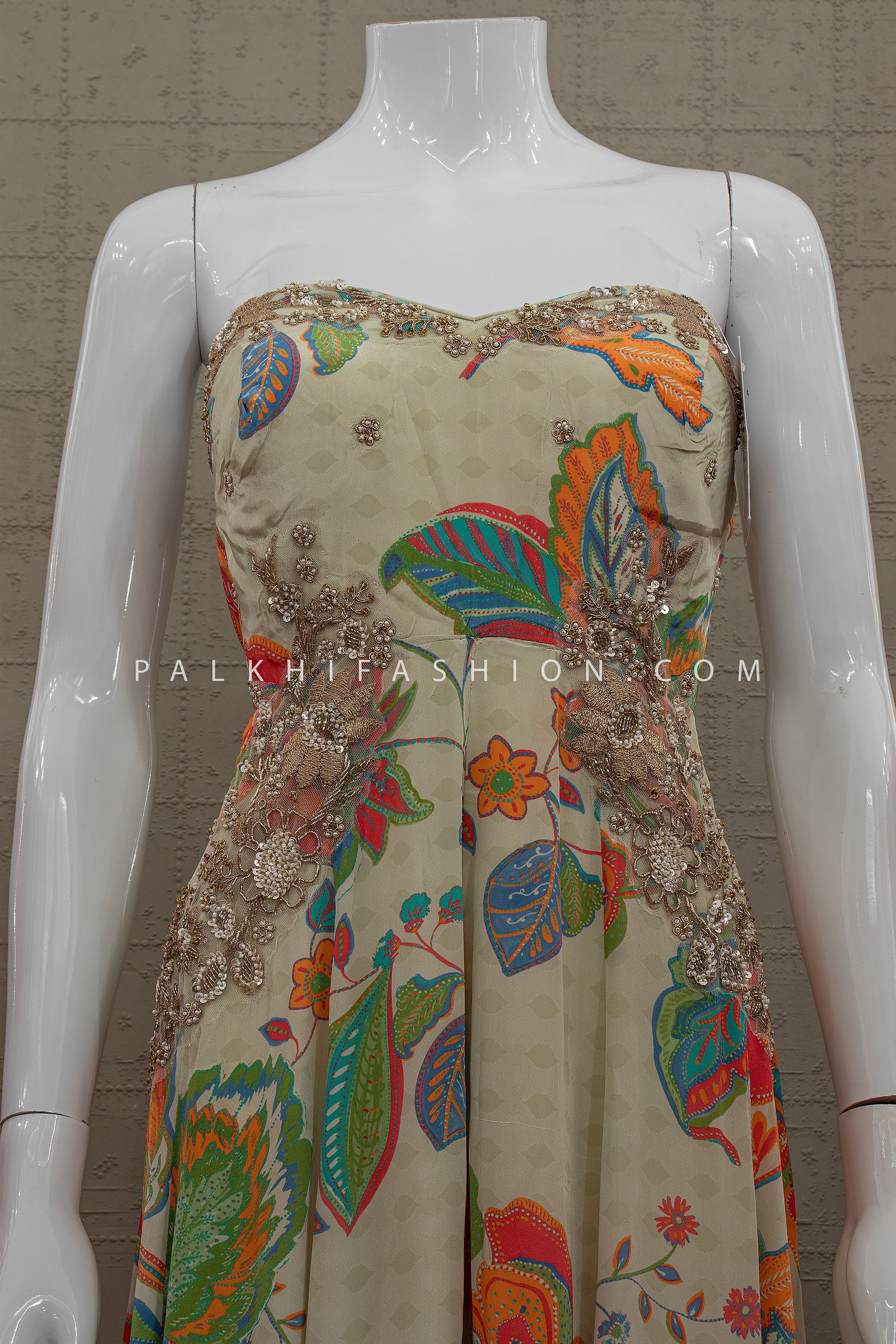 Couture Floral - Luxury Embroidered Designer Jumpsuit | Palkhi Fashion