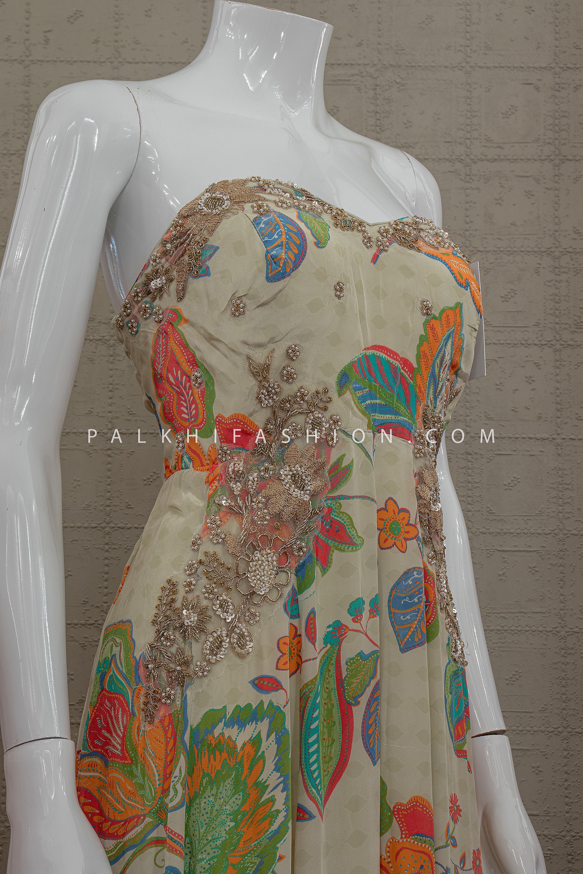 Couture Floral - Luxury Embroidered Designer Jumpsuit | Palkhi Fashion