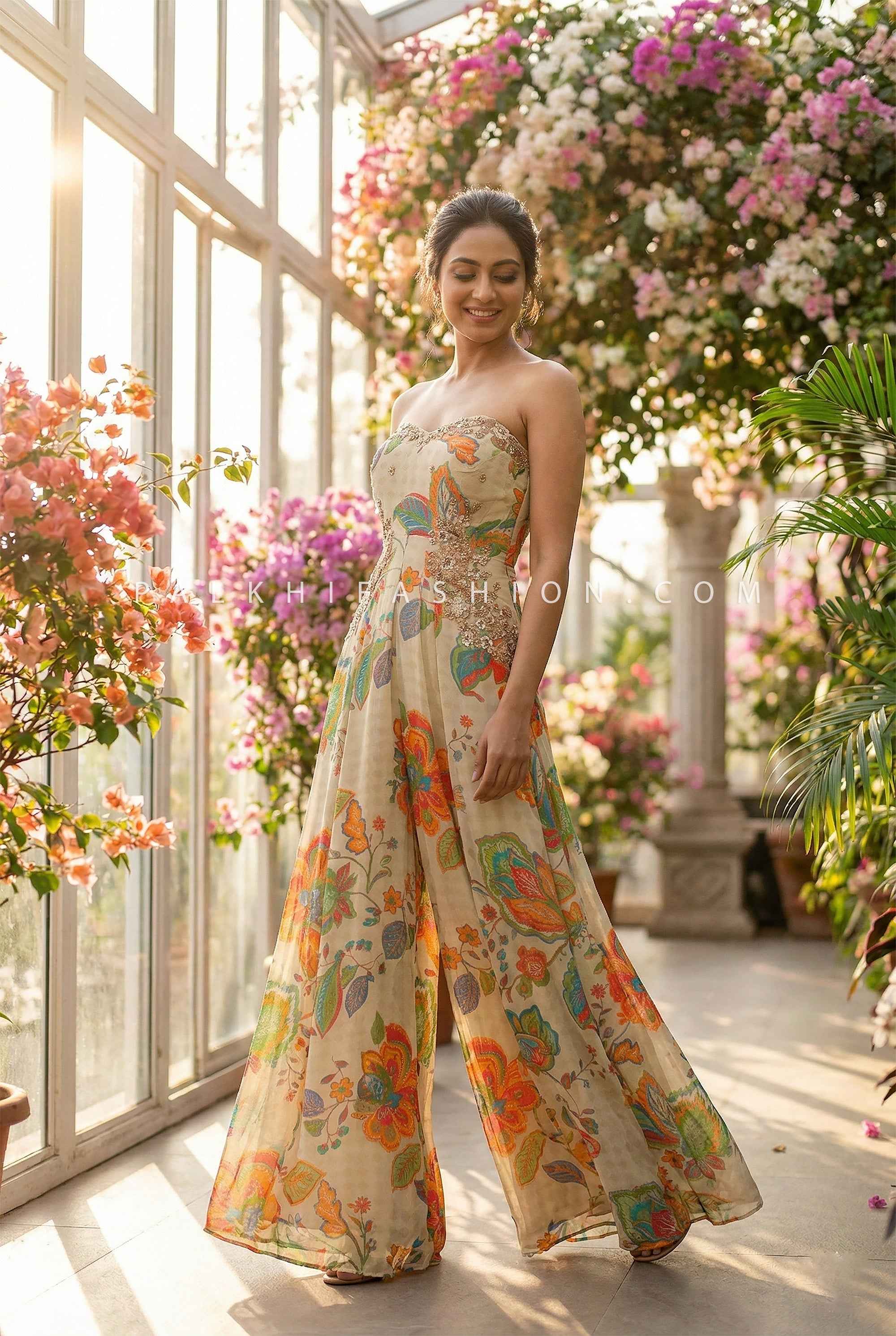 Couture Floral - Luxury Embroidered Designer Jumpsuit | Palkhi Fashion - 32 Couture Floral - Luxury Embroidered Designer Jumpsuit | Palkhi Fashion - 32