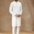 Cream Aura: Men’s Cream Chikankari Kurta Pajama – Palkhi Fashion