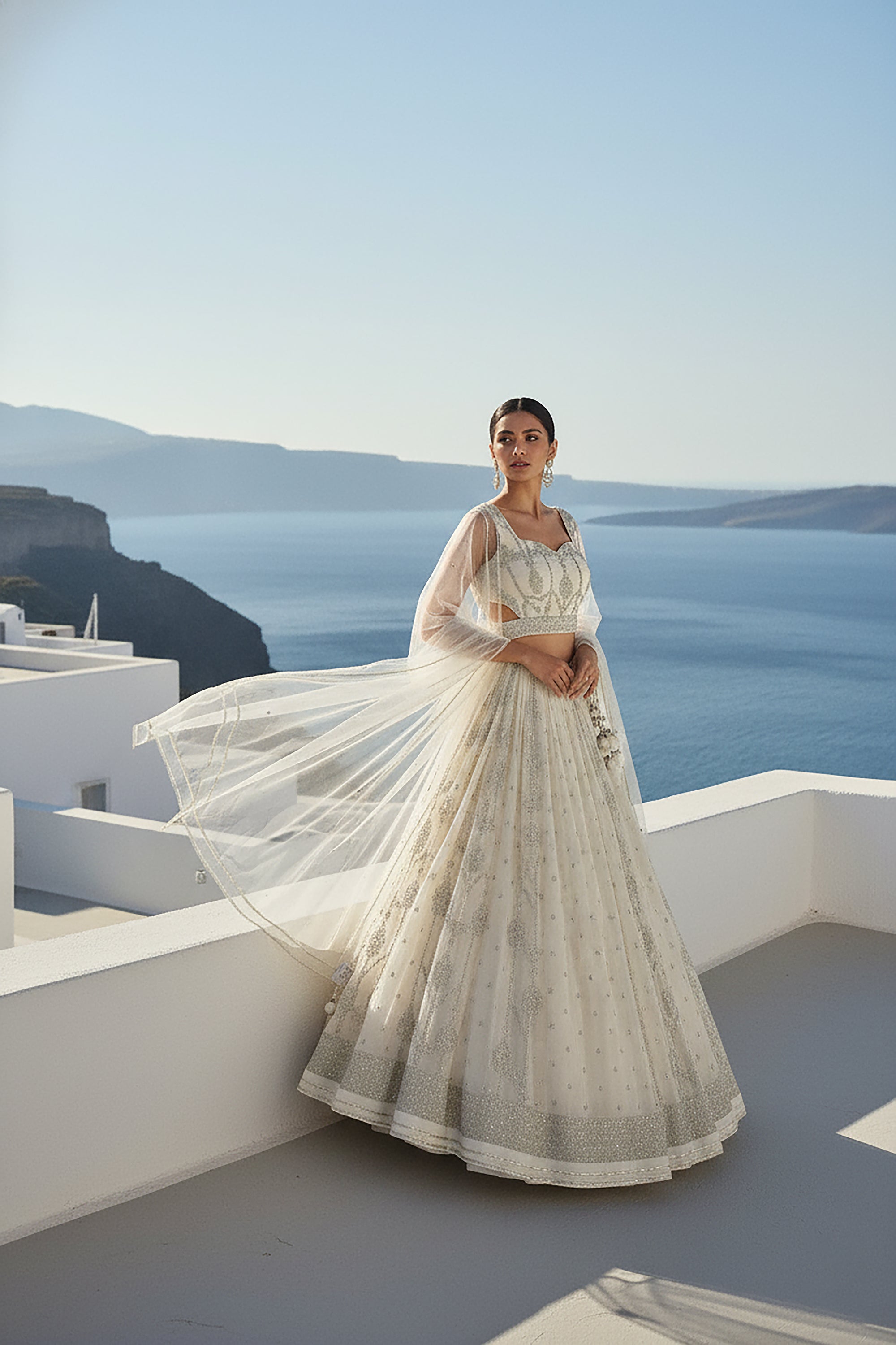 Crystal Bloom: Designer Ivory Lehenga Choli With Appealing Embroidery – Palkhi Fashion