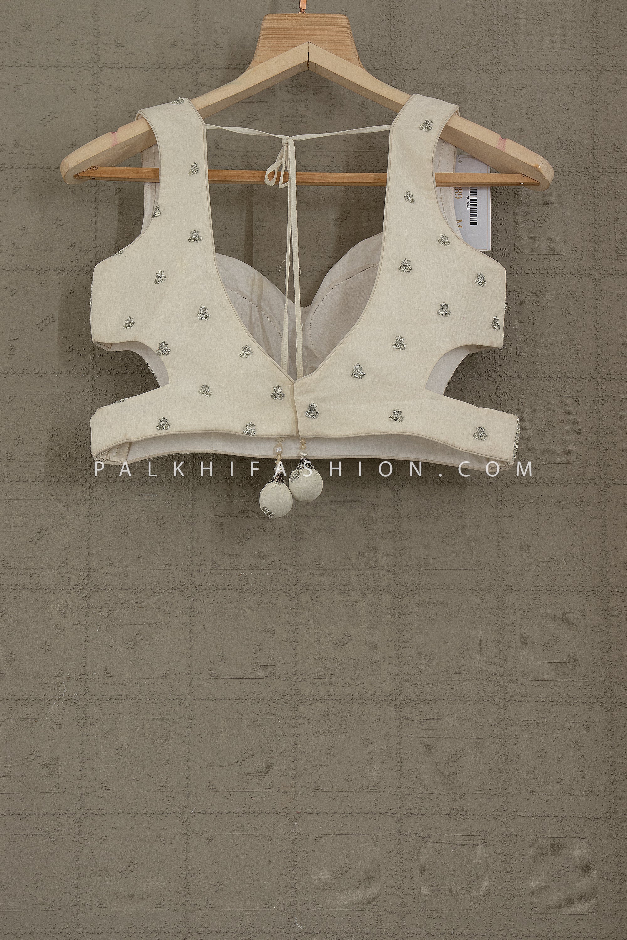 Crystal Bloom: Designer Ivory Lehenga Choli With Appealing Embroidery – Palkhi Fashion